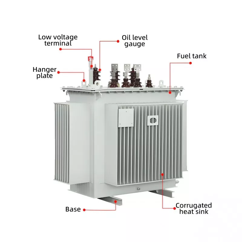 Wejście 11 kV, wyjście 0,4 kV Trójfazowy transformator zanurzony w oleju